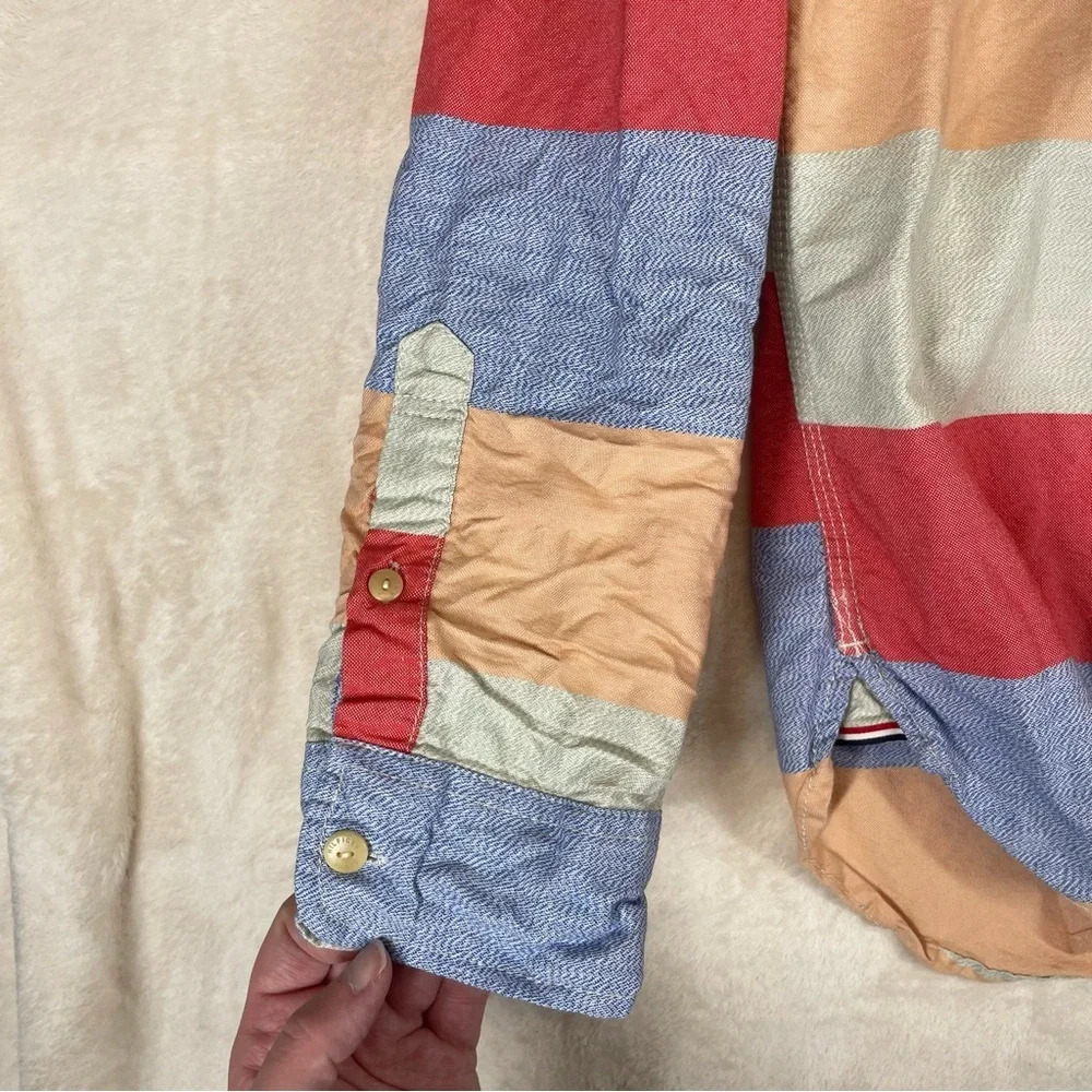 Tommy Hilfiger Color Block Striped Button Up Shir… - image 6